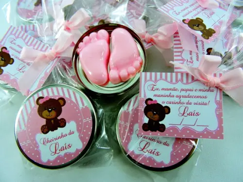 Lembrancinha Nascimento Pezinhos Cheirinho de Bebê