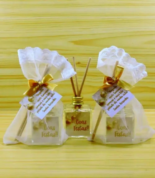 Lembrancinha Natal Mini Difusor Cubo Aromatizante Vareta