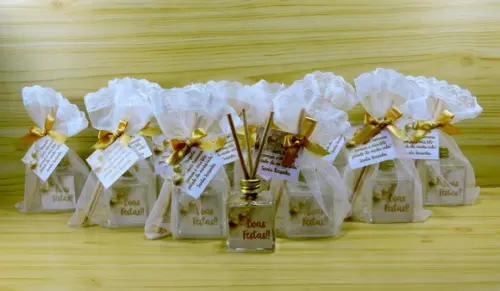 Lembrancinha Natal Mini Difusor Cubo Aromatizante Vareta