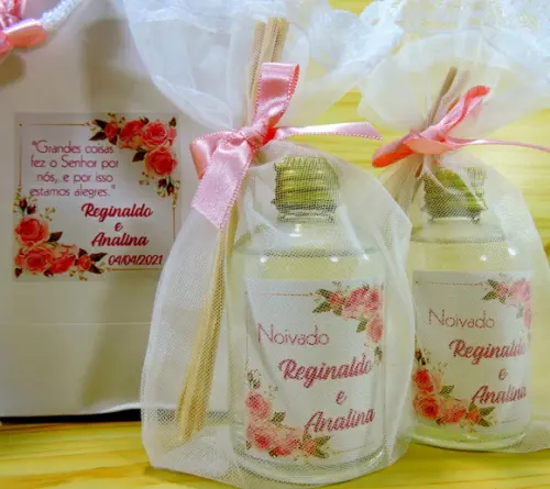 Lembrancinha Noivado Mini Aromatizante Difusor Varetas