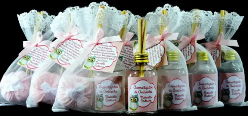 Lembrancinha Personalizada Aromatizador e Sachê Corujinha