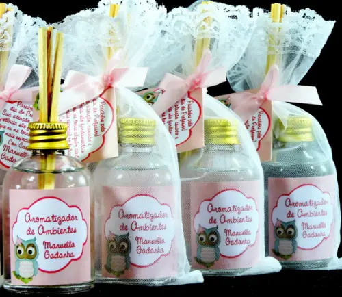 Lembrancinha Personalizada Aromatizador e Sachê Corujinha