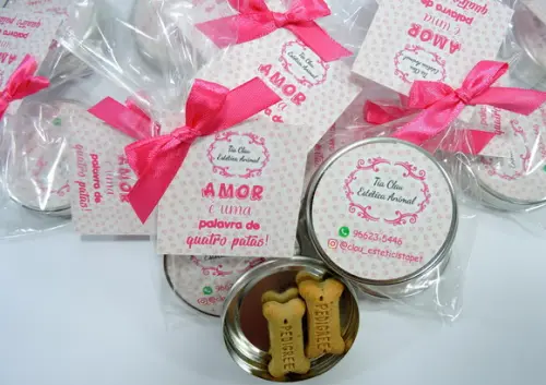 Lembrancinha Pet Brinde Personalizado Biscoito Cachorrinho