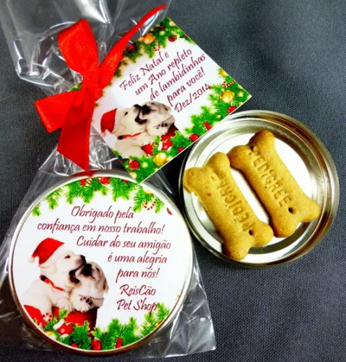 Lembrancinha Pet Natal Cachorrinho Noel Brinde Personalizado