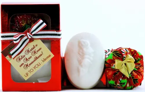 Lembrancinha Sabonete Sachê Caixa Natal