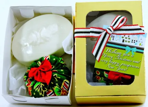 Lembrancinha Sabonete Sachê Caixa Natal Amigo Secreto Oculto