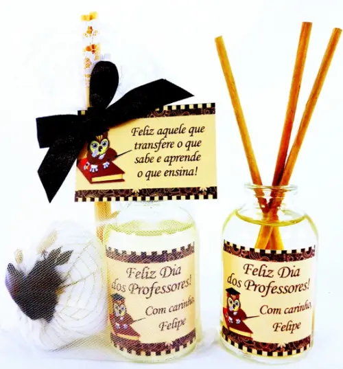 Lembrancinha Sachê e Mini Aromatizante Professores