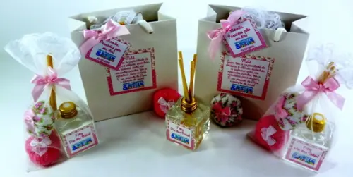 Mini Aromatizador na Sacolinha Branca