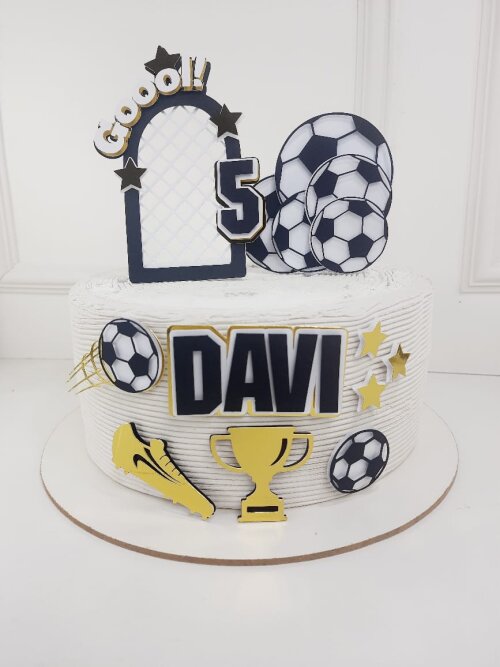 Topo|Topper de Bolo Futebol com Trave