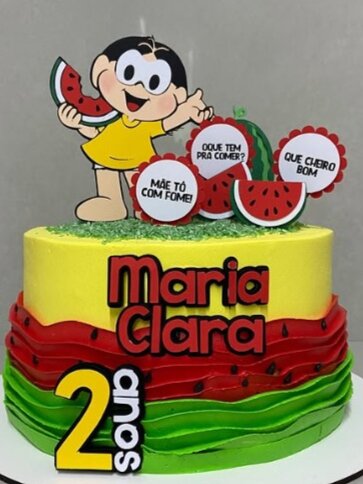 Topo de Bolo Magali, Topper Magali Baby Personalizado Nome e Idade Mesversário Festa Infantil