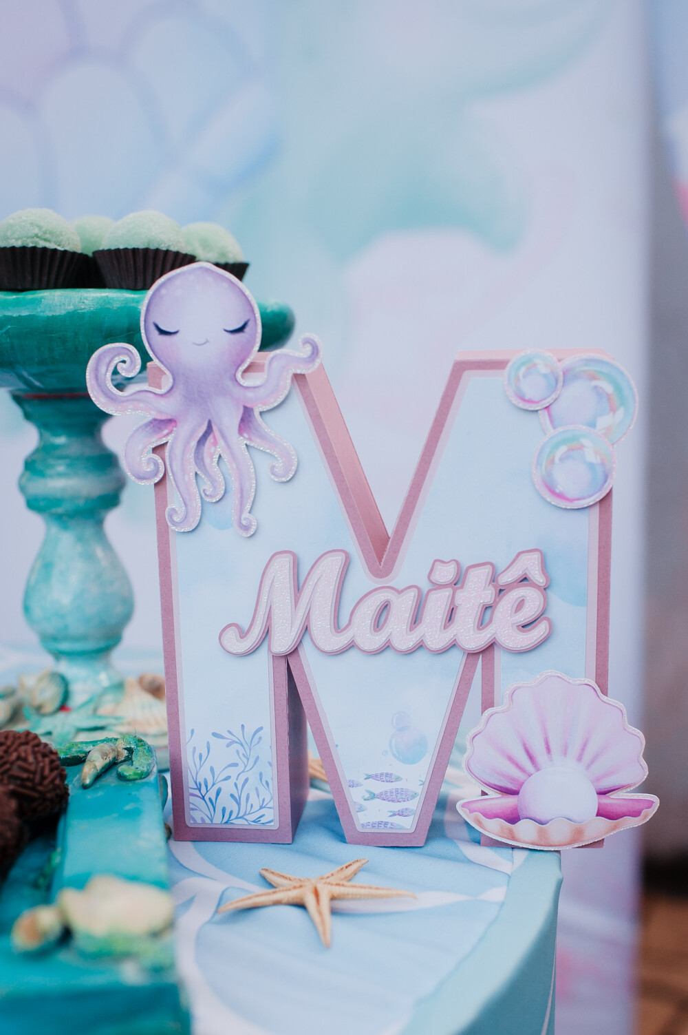 Letra 3D Personalizada com Nome e Tema | Decoração de Mesa Fest