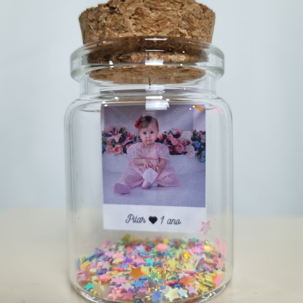 Lembrancinha Potinho de Vidro Personalizado com Foto | Aniversár