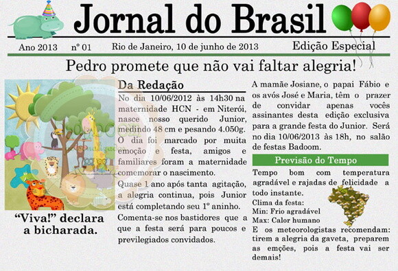 Arte Digital Convite Jornal Do Safari