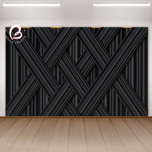 Arte Digital Painel Cortina Preta Luxo