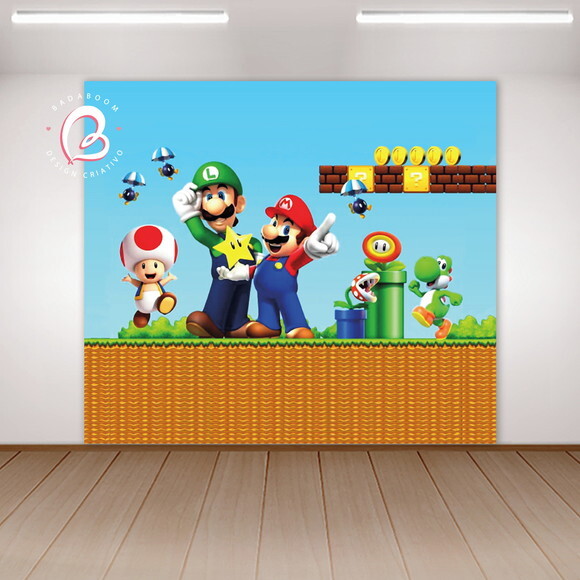 Arte Digital Painel Mario Bros