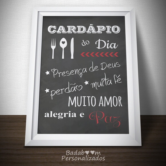 Arte Digital Para Chalkboard Cardápio Do Dia
