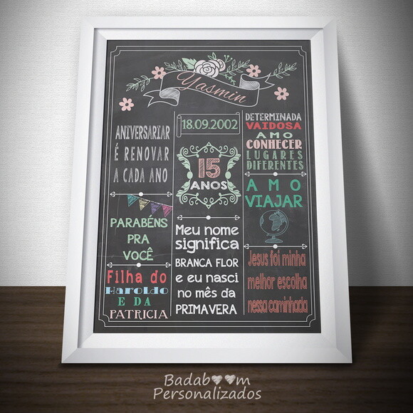 Arte Digital Para Chalkboard Floral