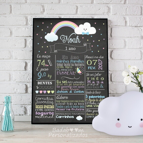 Arte Digital Para Chalkboard Chuva De Bençãos