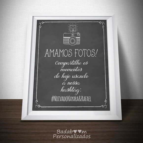 Arte Digital Para Chalkboard Noivado Foto