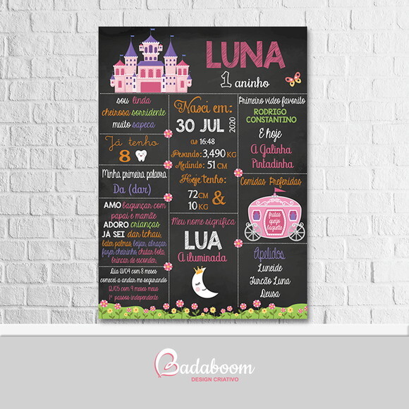 Arte Digital Para Chalkboard Princesa