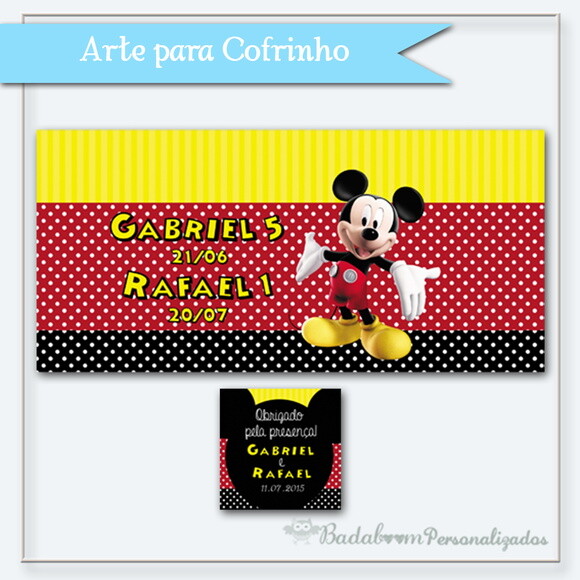 Arte Digital para Cofrinho Mickey - C.732