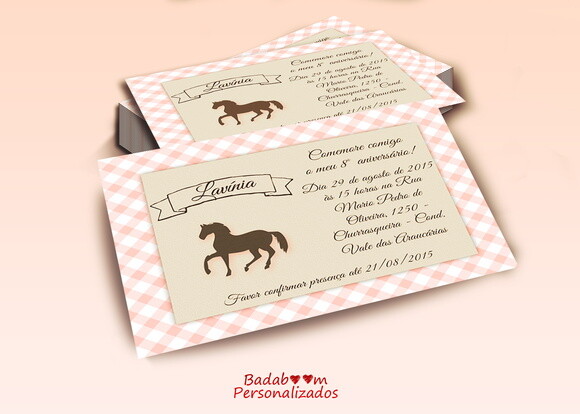 Arte Digital Para Convite Cavalo