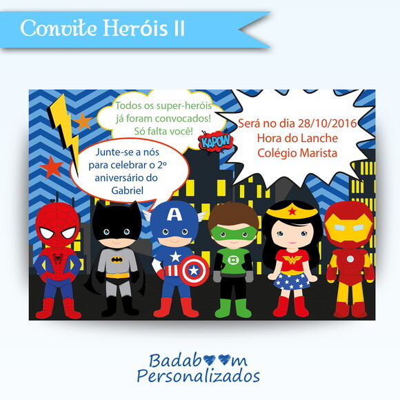 Arte Digital para Convite Heróis II