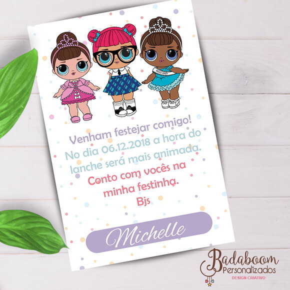 Arte Digital Para Convite Infantil Lol