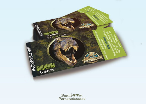 Arte Digital Para Convite Jurassic World