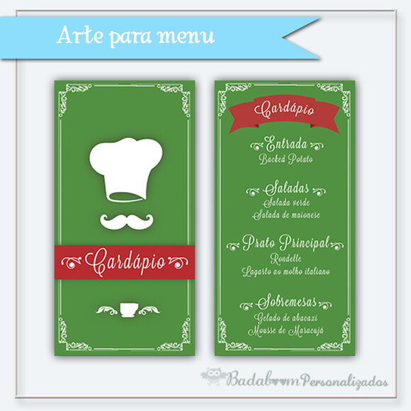 Arte Digital Para Menu Italiano