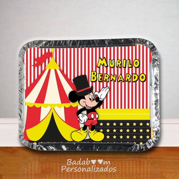 Arte Digital para Marmita Circo do Mickey