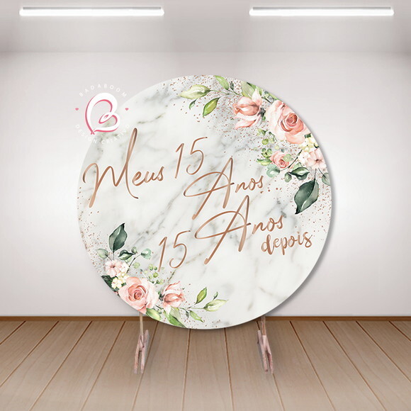 Arte Digital para Painel 15 Anos Floral