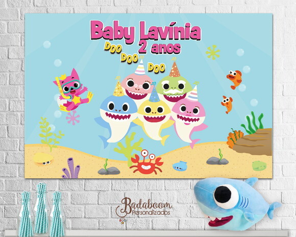 Arte Digital Para Painel Baby Shark