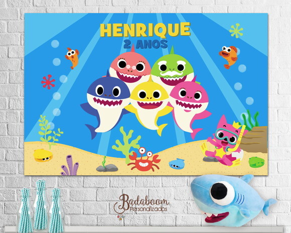 Arte Digital Para Painel Baby Shark