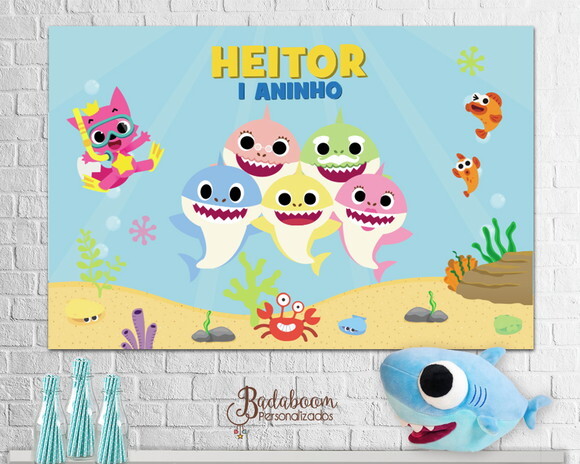 Arte Digital Para Painel Baby Shark