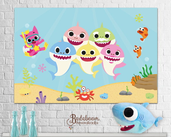 Arte Digital Para Painel Baby Shark