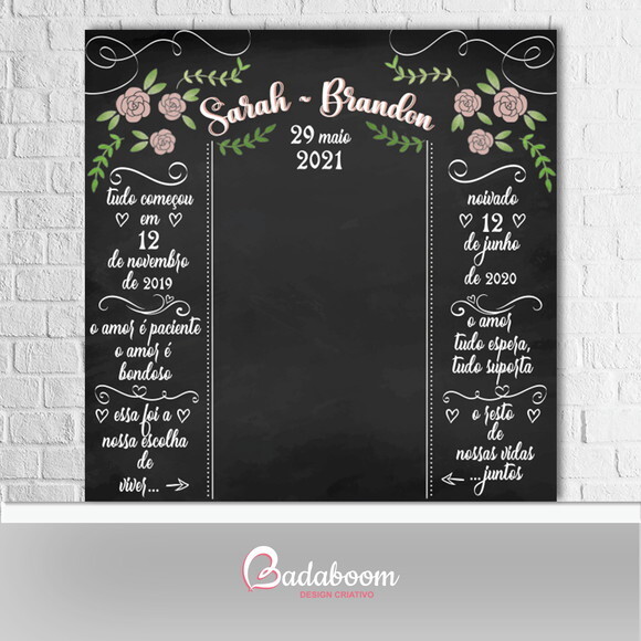 Arte Digital Para Painel Foto Casamento