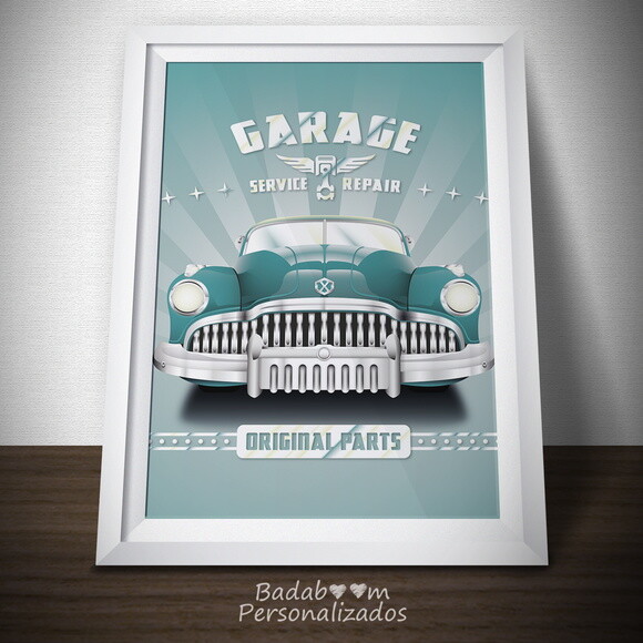 Arte Digital Para Poster Carro Vintage