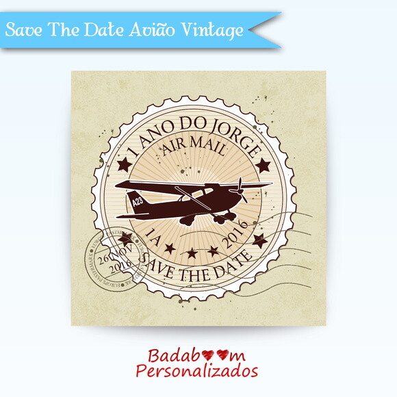 Arte Digital Para Save The Date Aviador