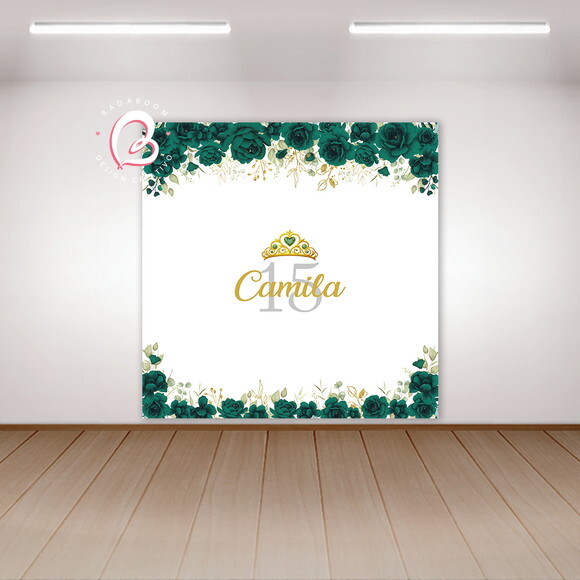 Arte Digital para Tapete Floral 15 Anos