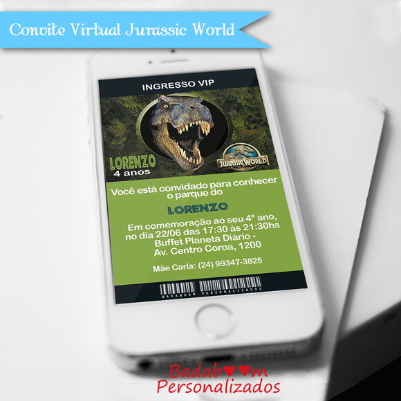 Convite Digital Jurassic World