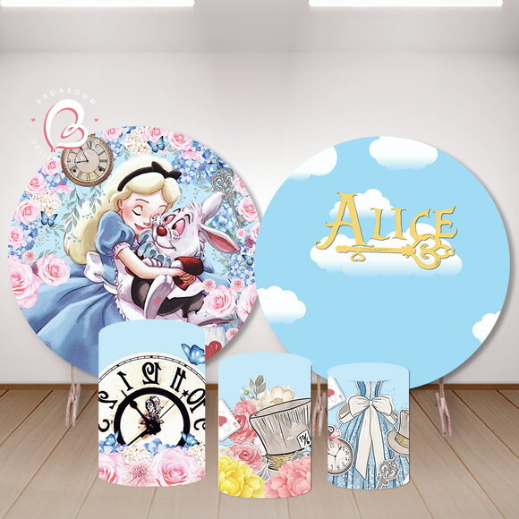 Kit Arte Digital Painel Alice no País das Maravilhas