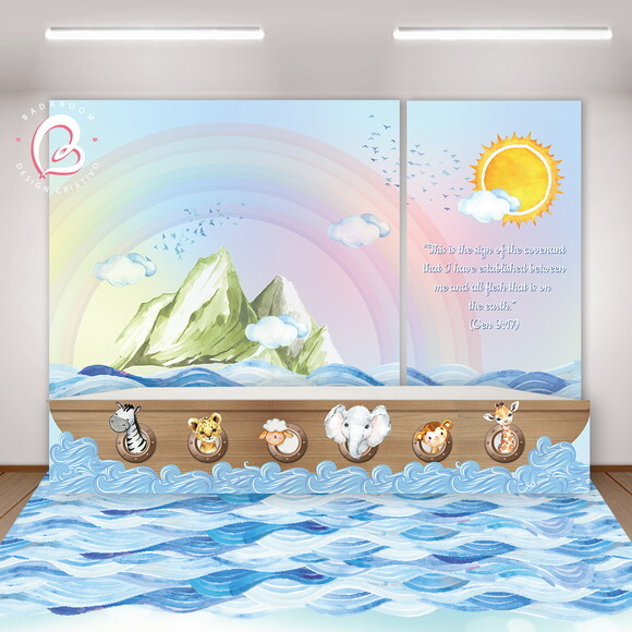 Kit Arte Digital Painel Arca de Noé