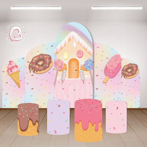 Kit Arte Digital Painel Candyland