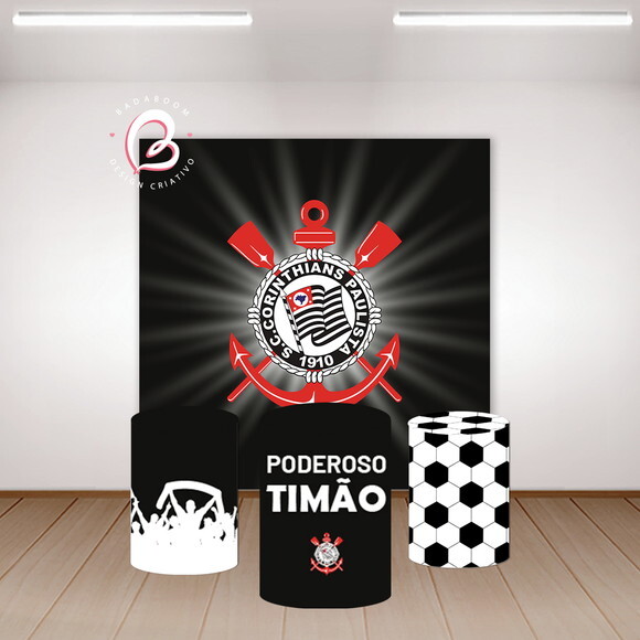 Kit Arte Digital Painel Futebol Timão