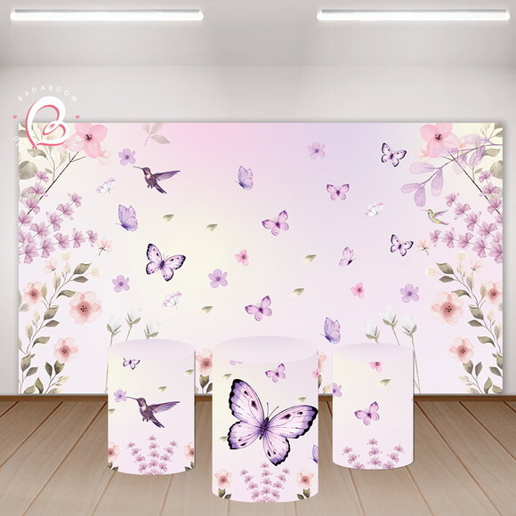 Kit Arte Digital Painel Jardim de Borboletas