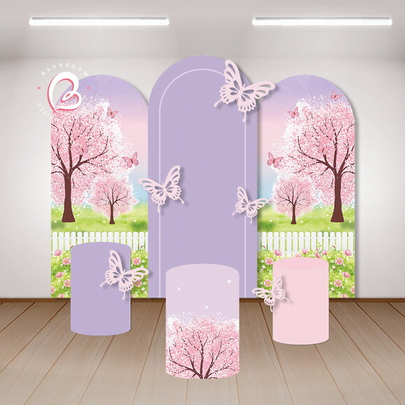 Kit Arte Digital Painel Jardim de Borboletas