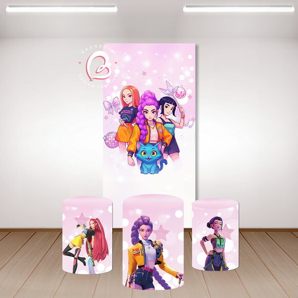 Kit Arte Digital Painel Kpop Caçadoras de Demônios