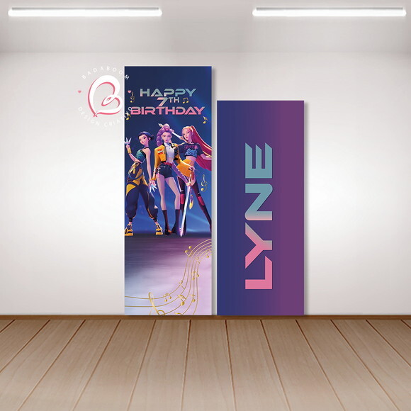 Kit Arte Digital Painel Kpop Caçadoras de Demônios