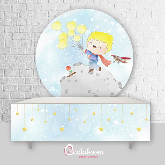 Kit Arte Digital Painel Pequeno Príncipe Aquarela